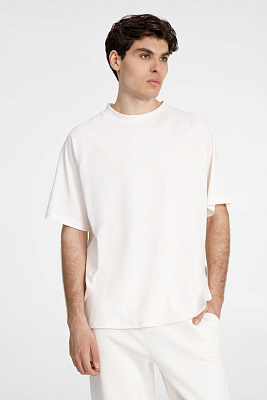 Футболка унисекс оверсайз T2, синяя (Белый)