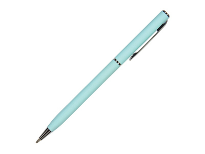 Ручка металлическая шариковая Palermo, софт-тач (Нежно- голубой/серебристый)