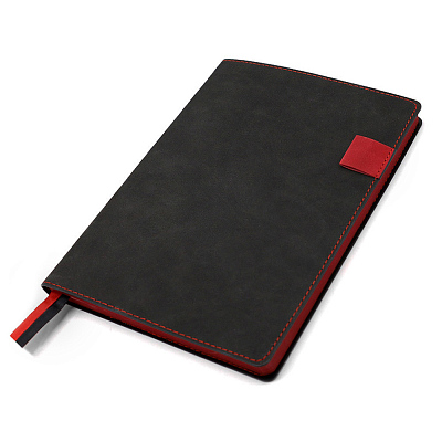 Ежедневник A5 недатированный Efemero в мягком переплёте, черно-красный