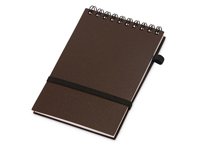 Блокнот Kaffi S с обложкой из кофе и пластика (Темный кофе)