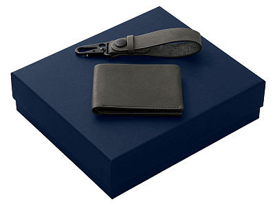 Подарочный набор Long River: кошелек, ремешок для ключей (Черный/синий) Подарочный набор Long River: кошелек, ремешок для ключей (Черный/синий)