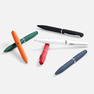 Ручка шариковая Bolt Soft Touch, красная