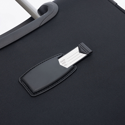 Чемодан TORBER Seyd, чёрный, нейлон 600D, 36,5 х 19 х 54 см, 32 л