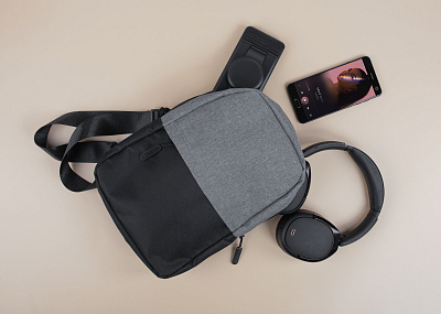 Рюкзак "Single" на одно плечо, серый