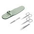 Маникюрный набор Erbe, 4пр. Футляр: натур.кожа, цвет ментоловый - Фото 3