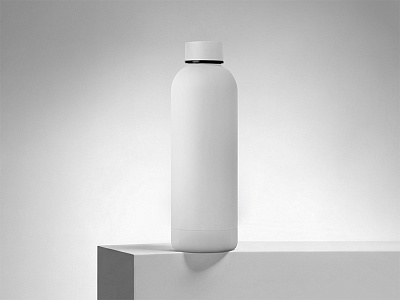 Вакуумная термобутылка с медной изоляцией Cask, soft-touch, тубус, 500 мл (Белый)