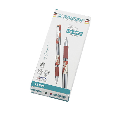 Шариковая ручка Hauser Fluidic, пластик, цвет черный