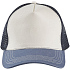 Бейсболка Blink, молочно-белая с синим (деним) - Фото 2