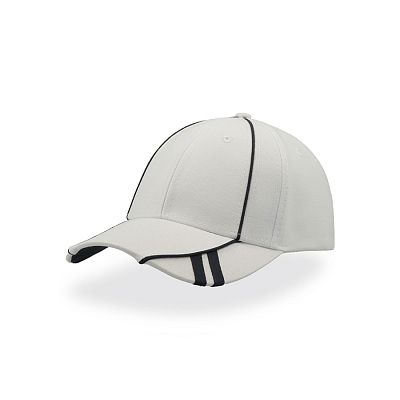 Бейсболка "Ace", 6 клиньев,  застёжка на липучке (Белый)