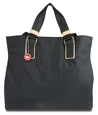 Сумка-тоут женская BUGATTI Lido, чёрная, полиэстер, 40х17,5х34,5 см, 22 л