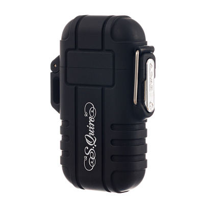 Зажигалка S.Quire газовая, турбо, водонепроницаемая, черная (Черный)