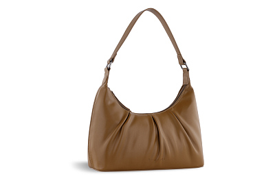 Сумка женская наплечная маленькая BUGATTI Mila, коньячная, полиуретан, 28 x 9 x 14/21 см (Коричневый)