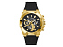 Корпус- золотистый, циферблат- черный, крепление- черный