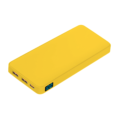 Внешний аккумулятор с подсветкой Анкор Плюс PD (Ancor PD Plus) 10000 mAh, бирюзовый (Желтый)