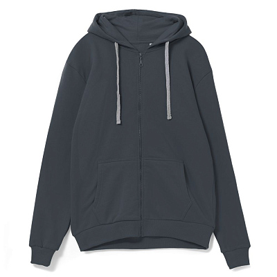 Толстовка на молнии с капюшоном Siverga, зеленая (Графит)