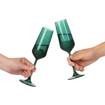 Бокал для шампанского Эмеральд (Emerald), зеленый