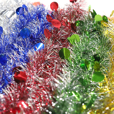 Новогодняя мишура с блестками (Мультиколор)