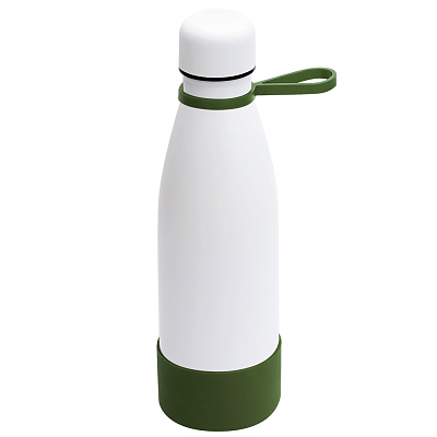 Термобутылка герметичная вакуумная Olivia To Go  (Белый/хаки)