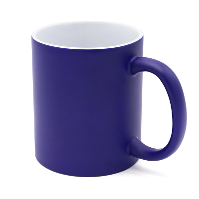 Кружка-хамелеон керамическая Йорк, сублимация, синяя (Синий)