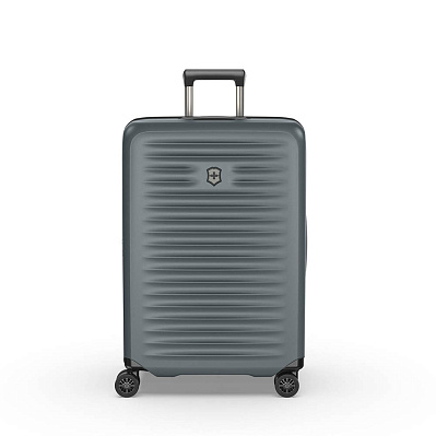 Чемодан VICTORINOX Airox Advanced, серо-синий матовый, 100% поликарбонат Makrolon, 46x29x69 см, 75 л (Cерый)