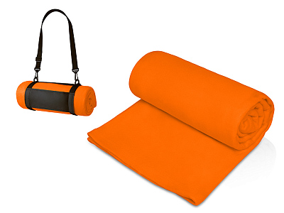 Плед Нежность с ремешком на плечо (Оранжевый)