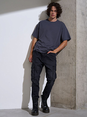 Футболка Oversize Premium, темно-серая (антрацит)