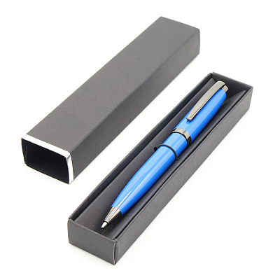 Ручка Betty в коробке Cradle чёрной с серебристым, синяя (Синий)