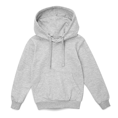 Толстовка с капюшоном детская Kirenga Kids, темно-серая (графит) (Серый меланж)