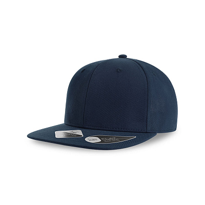 Бейсболка JAMES,6 клиньев,плоский козырек,ПВС застежка (Тёмно-синий)