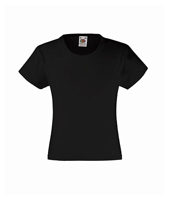 Детские футболки FOTL Girls Valueweight (Чёрный)