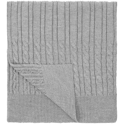 Шарф Heat Trick, синий меланж (Серый меланж)