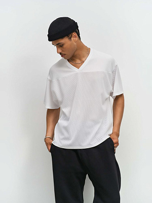 Футболка унисекс Nino с V-образным вырезом, черная