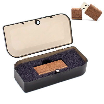 Флешка Selva, 16 Гб в футляре  (Коричневый)