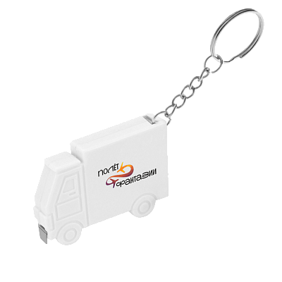 Брелок-рулетка Грузовик, 1 метр, белый