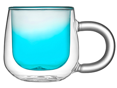 Кружка с двойными стенками и градиентом Fog (Бирюзовый)