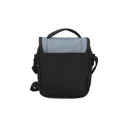 Сумка наплечная TORBER, черный/серый, полиэстер/добби, 15х5х22 см