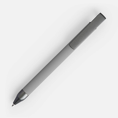 Ручка шариковая Standic с подставкой для телефона, серая