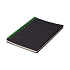 Блокнот на двойной пружине HELIX MINI, 105 х 150  мм, черный с зелёным, блок в клетку - Фото 4