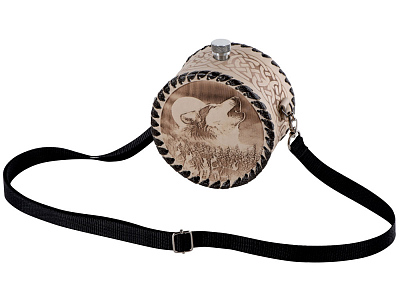 Фляга (Серебристый, бежевый)