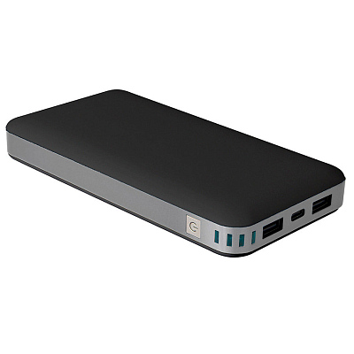 Универсальный аккумулятор BIG POWER (20000mAh), черный, 7,5х14,8х2 см, пластик (Чёрный)