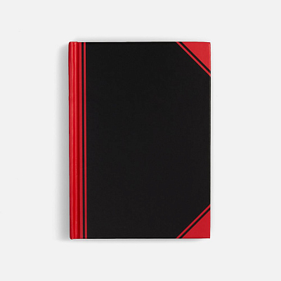 Блокнот Accenti Mini, черный с красным (Красный)