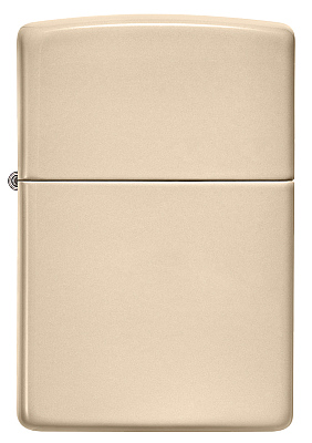 Зажигалка ZIPPO Classic с покрытием Flat Sand, латунь/сталь, бежевая, глянцевая, 38x13x57 мм