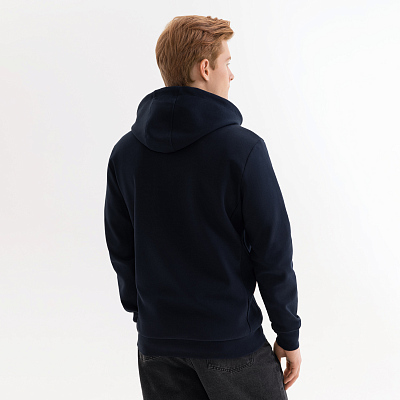 Толстовка на молнии с капюшоном Матео (Mateo) темно-синяя