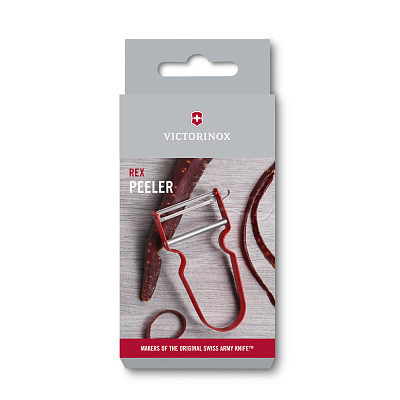 Овощечистка VICTORINOX REX, поворотное лезвие из нержавеющей стали, красная