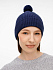 Шапка Catch Match с помпоном, темно-синяя - Фото 6