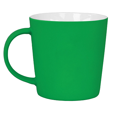 Кружка "Bali" с прорезиненным покрытием (Зеленый)