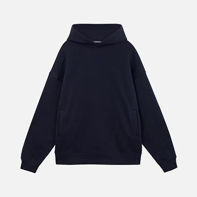 Худи оверсайз унисекс FUSION, темно-синий, размер 3XL/4XL (Синий)