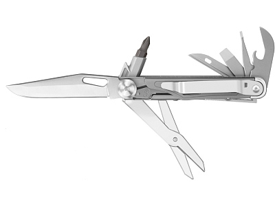 Нож-мультитул Rocktol 12 в 1 с титановыми ручками (Серый)