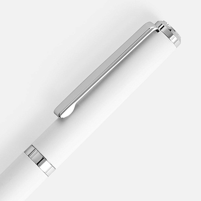 Ручка шариковая Inkish Chrome в футляре, белая