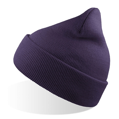 Шапка вязаная  двойная Wind-S (Фиолетовый)